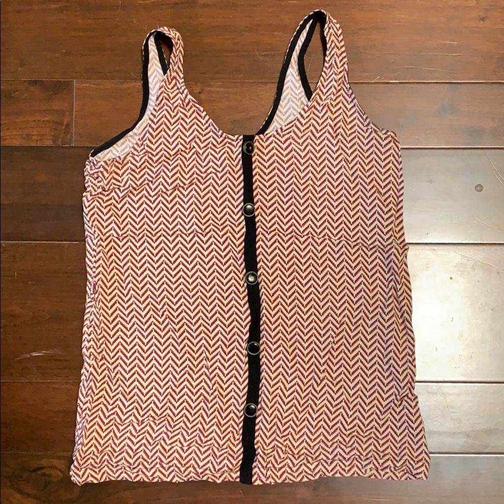 Audrey 3+1 chevron printed tank